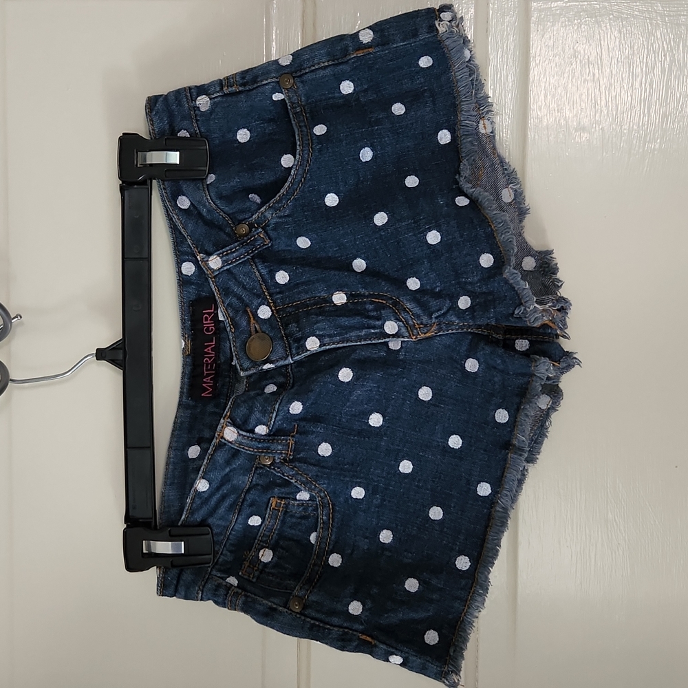 Material Girl Polka Dot Jean Shorts Size 5